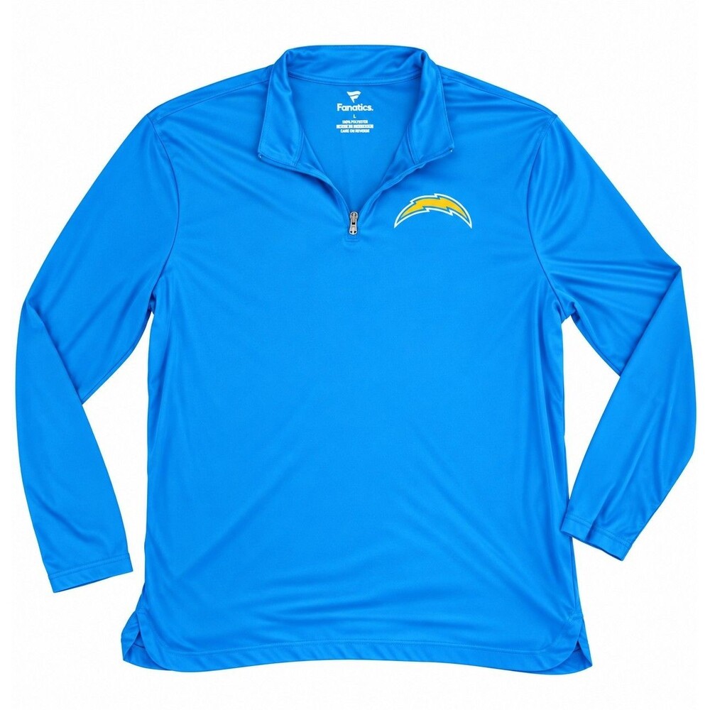 Fanatics Los Angeles Chargers Blue 1/4 Zip Long Sleeve Shirt 2XL